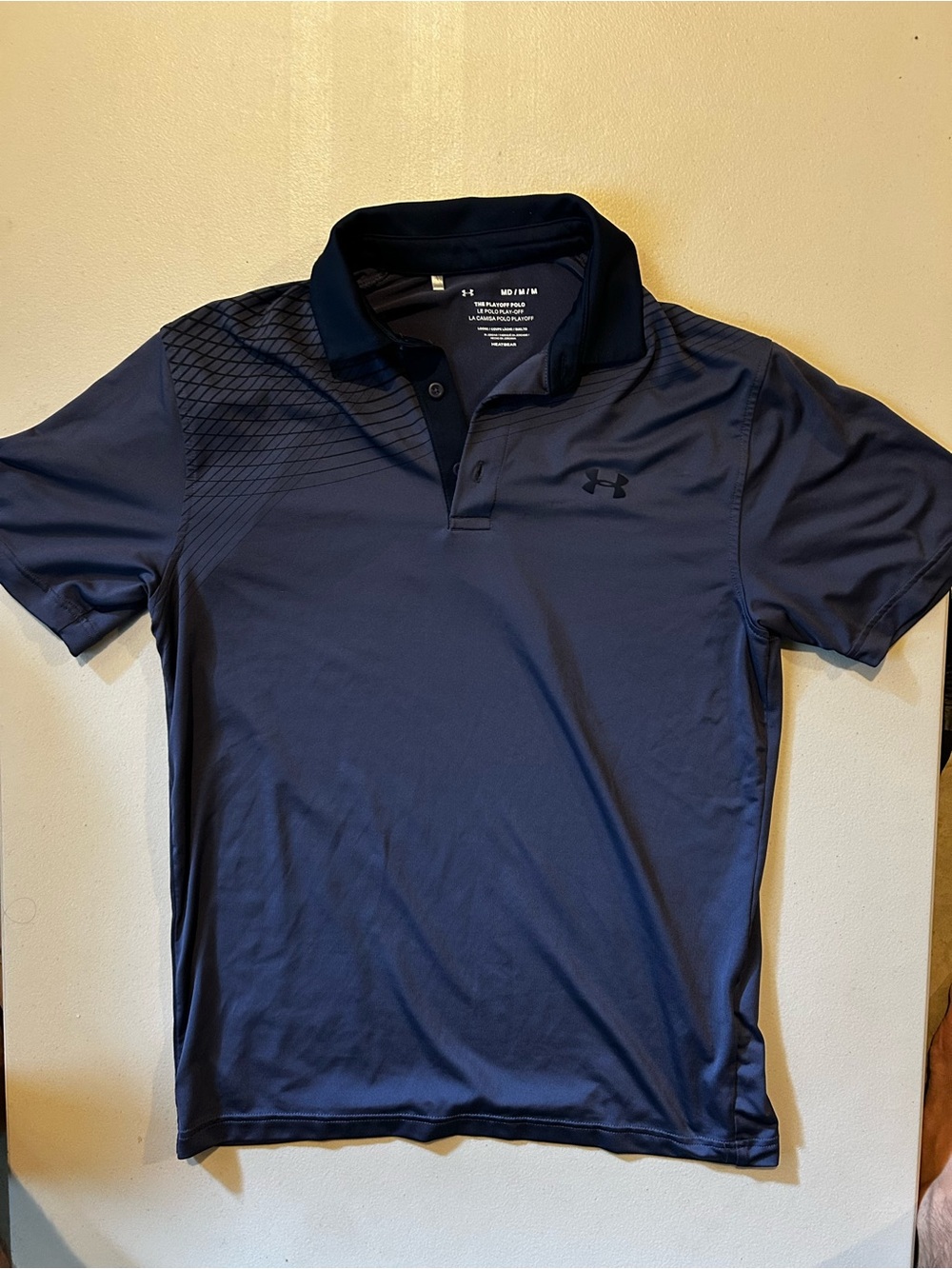 Under Armour Men's Dark Navy Performance Polo with Subtle Logo